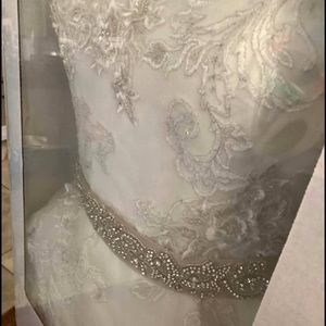 Ivory Oleg Cassini Tea-Length Wedding Dress
